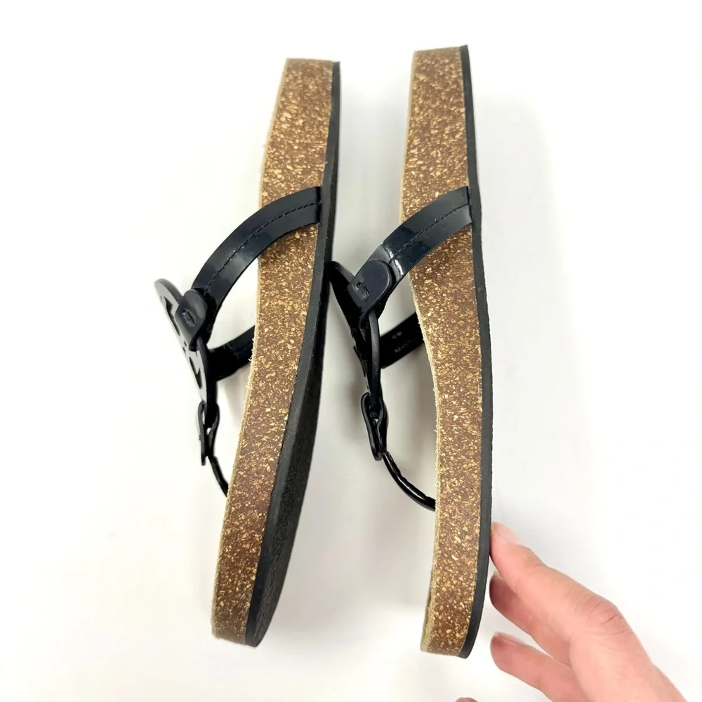 Tory Burch Miller Cloud Thong Sandals Black